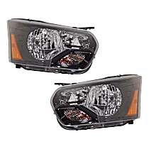 Driver and Passenger Side Halogen Headlight, With bulb(s), OE Replacement