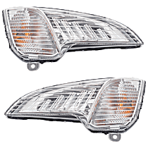 Front Turn Signal Lights, with Bulbs, For Models without Fog Lights, CAPA CERTIFIED