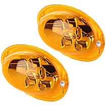 Front, Driver and Passenger Side Turn Signal Light, With bulb(s)