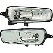 Front, Driver and Passenger Side Halogen Fog Light, With bulb(s), OE Replacement, CAPA Certified