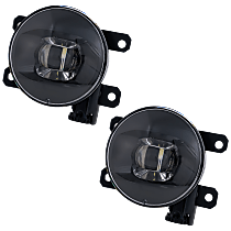 Front, Driver and Passenger Side LED Fog Light, With bulb(s), CAPA Certified