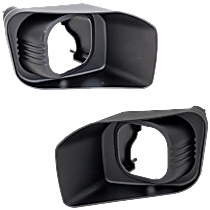 Front, Driver and Passenger Side Fog Light Trims, Textured Black