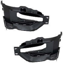 Front, Driver and Passenger Side Fog Light Trim, Textured Black