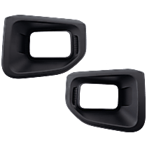 Front, Driver and Passenger Side Fog Light Trim, Textured Black