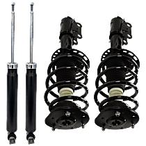 Front and Rear, Driver and Passenger Side Shock and Fully Loaded Strut, FWD, Front Wheel Drive