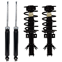 Front and Rear, Driver and Passenger Side Shock and Fully Loaded Strut