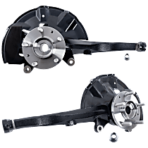 Driver and Passenger Side Steering Knuckle, With Bearing, With Dust Shield