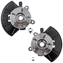 Driver and Passenger Side Steering Knuckle, With Bearing, With Dust Shield