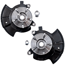 Front, Driver and Passenger Side Steering Knuckle, With Bearing, With Dust Shield