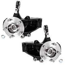 Front, Driver and Passenger Side Loaded Knuckle, Without Backing Plate, With Bearing