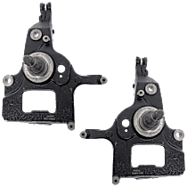 Front, Driver and Passenger Side Steering Knuckle, RWD, With Front Coil Spring, Without Backing Plate, Without Bearing