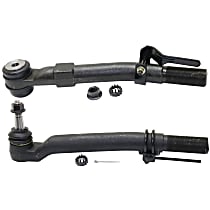 Front, Driver and Passenger Side, Outer Tie Rod Ends, Four Wheel Drive, with 1-3/8 in. Thread