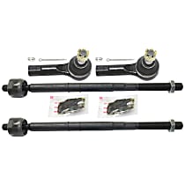 Front, Driver and Passenger Side, Inner and Outer Tie Rod Ends