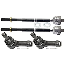 Front, Driver and Passenger Side, Inner and Outer Tie Rod Ends