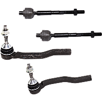 Front and Rear, Driver and Passenger Side, Inner a Tie Rod End