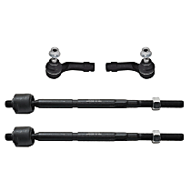 Front, Driver and Passenger Side, Inner and Outer Tie Rod End