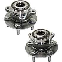 (Front or Rear, Driver and Passenger Side, All Wheel Drive)/(Front, Driver and Passenger Side, Front Wheel Drive) Wheel Hubs, 5 Lugs, with Bearing, 5 x 4.25 in. Bolt Pattern