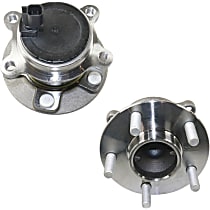 Rear, Driver and Passenger Side Wheel Hubs, with Bearing, For Models without Parking Assist