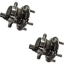 Rear, Driver and Passenger Side Wheel Hubs, With Bearing, With Sensor, For Models With Parking Assist