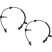 Rear, Driver and Passenger Side ABS Speed Sensors, Front Wheel Drive, For Models without Automated Parking Assist