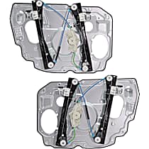 Front, Driver and Passenger Side Power Window Regulator, Without Motor