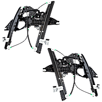 Front, Driver and Passenger Side Power Window Regulators, with Motors, 8-Pin Connector