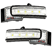 Driver and Passenger Side Mirror Turn Signal Lights, For Models With Spot Light