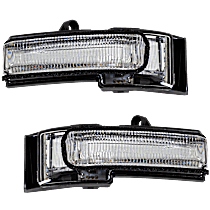 Driver and Passenger Side Mirror Turn Signal Lights, For Models Without Spot Light
