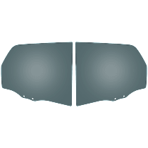 Rear, Driver and Passenger Side Door Glass, Gray Tint Privacy, DD11261YPN, DD11262YPN