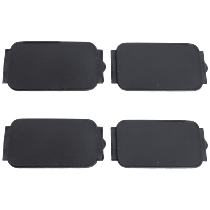 Textured Bed Rail Caps, Black, Plastic