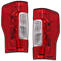 Driver and Passenger Side Halogen Tail Light, With bulb(s), OE Replacement
