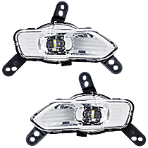 Front, Driver and Passenger Side LED Fog Light, With bulb(s), OE Replacement