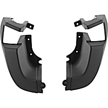 Rear, Driver and Passenger Side Bumper End, Textured, Plastic