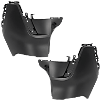 Rear, Driver and Passenger Side Bumper End, For Models Without Active Park Assist System, Primed, Plastic, CAPA Certified