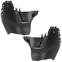 Rear, Driver and Passenger Side Bumper End, For Models With Active Park Assist System, Primed, Plastic, CAPA Certified