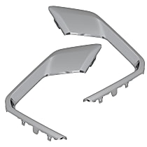 Front, Driver and Passenger Side Fog Light Trim, Chrome