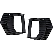 Front, Driver and Passenger Side Fog Light Cover, Black
