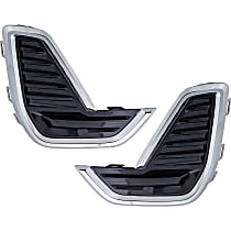 Fog Light Cover - Front, Driver and Passenger Side, Chrome