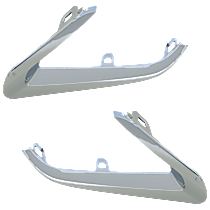 Front, Driver and Passenger Side Fog Light Trim, Chrome