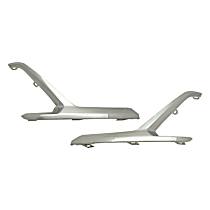 Front, Driver and Passenger Side Fog Light Trim, Chrome