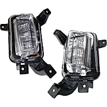 Driver and Passenger Side Driving Lights, CAPA CERTIFIED