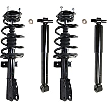 Front and Rear, Driver and Passenger Side Shock and Fully Loaded Strut