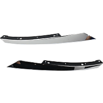 Driver and Passenger Side Grille Assemblies, Chrome, Grille Extension