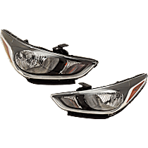 Driver and Passenger Side Halogen Headlight, With bulb(s), OE Replacement