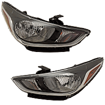 Driver and Passenger Side Halogen Headlight, With bulb(s), OE Replacement, CAPA Certified