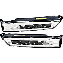 Front, Driver and Passenger Side LED Fog Light, With bulb(s), OE Replacement, CAPA Certified