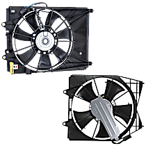 OE Replacement Driver and Passenger Side Radiator and A/C Condenser Fan, Single fan