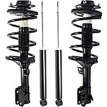 Front and Rear, Driver and Passenger Side Shock and Fully Loaded Strut