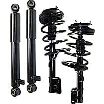 Front and Rear, Driver and Passenger Side Shock and Fully Loaded Strut