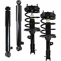 Front and Rear, Driver and Passenger Side Shock and Fully Loaded Strut, Front Wheel Drive, Automatic Transaxle